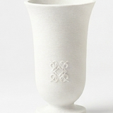 WHITE DÁMO VASE S