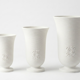 WHITE DÁMO VASE S