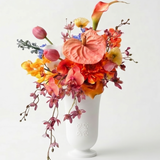 WHITE DÁMO VASE S